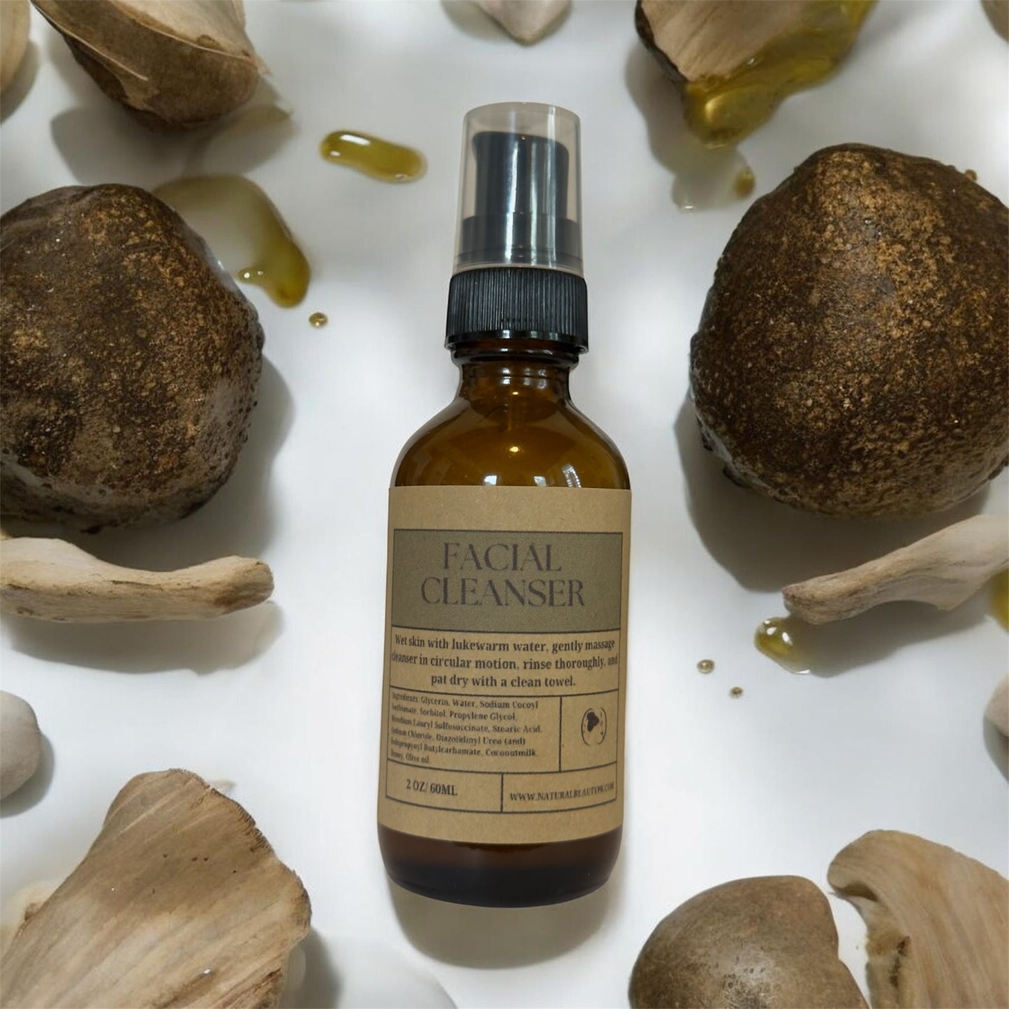 Coconut Milk, Honey & Olive Oil Facial Cleanser – Nourishing Care for Mature, Dry Skin