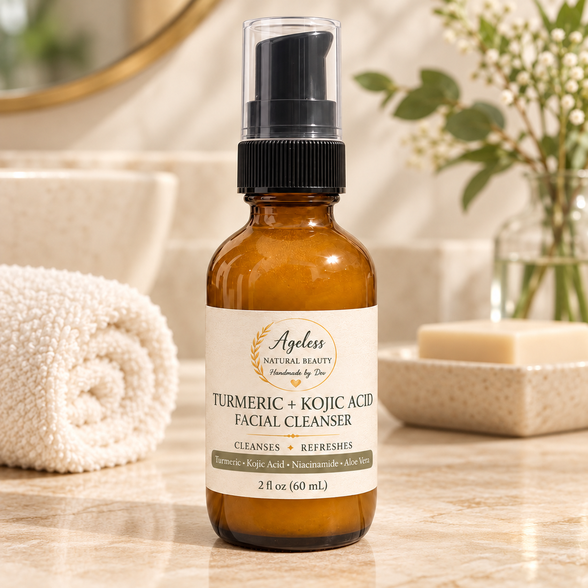 Turmeric + Kojic Acid Facial Cleanser.