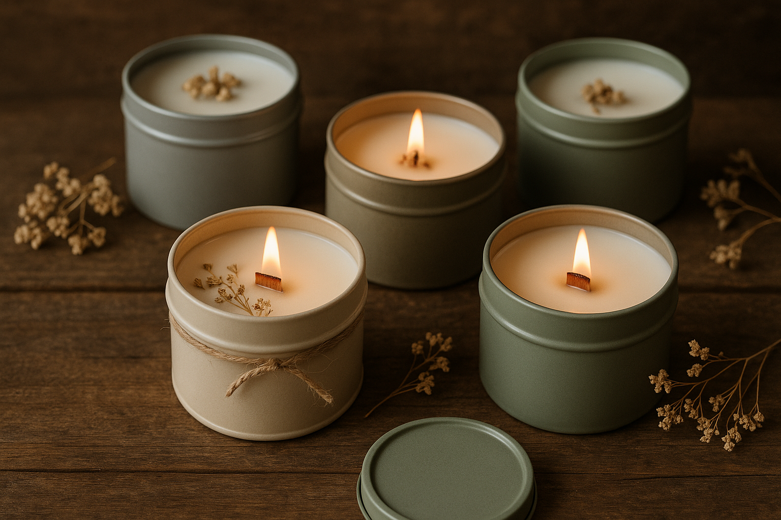 tin soy candles