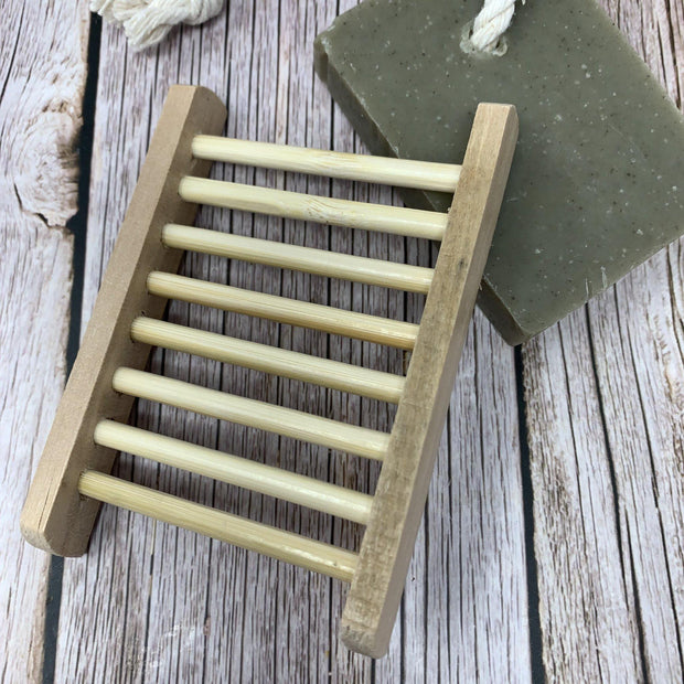 Bamboo Wood Soap Holder - Ageless Natural Beauty 